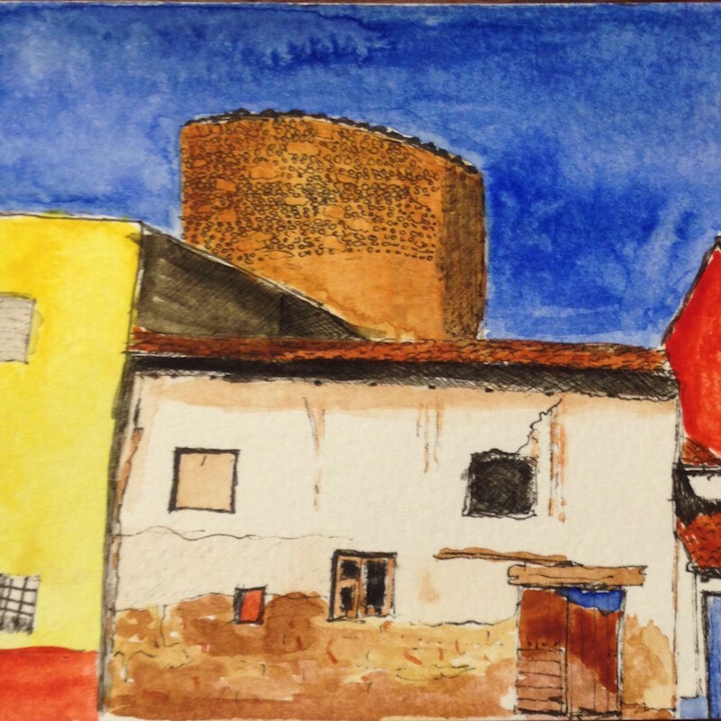 Watercolour postcard link to art