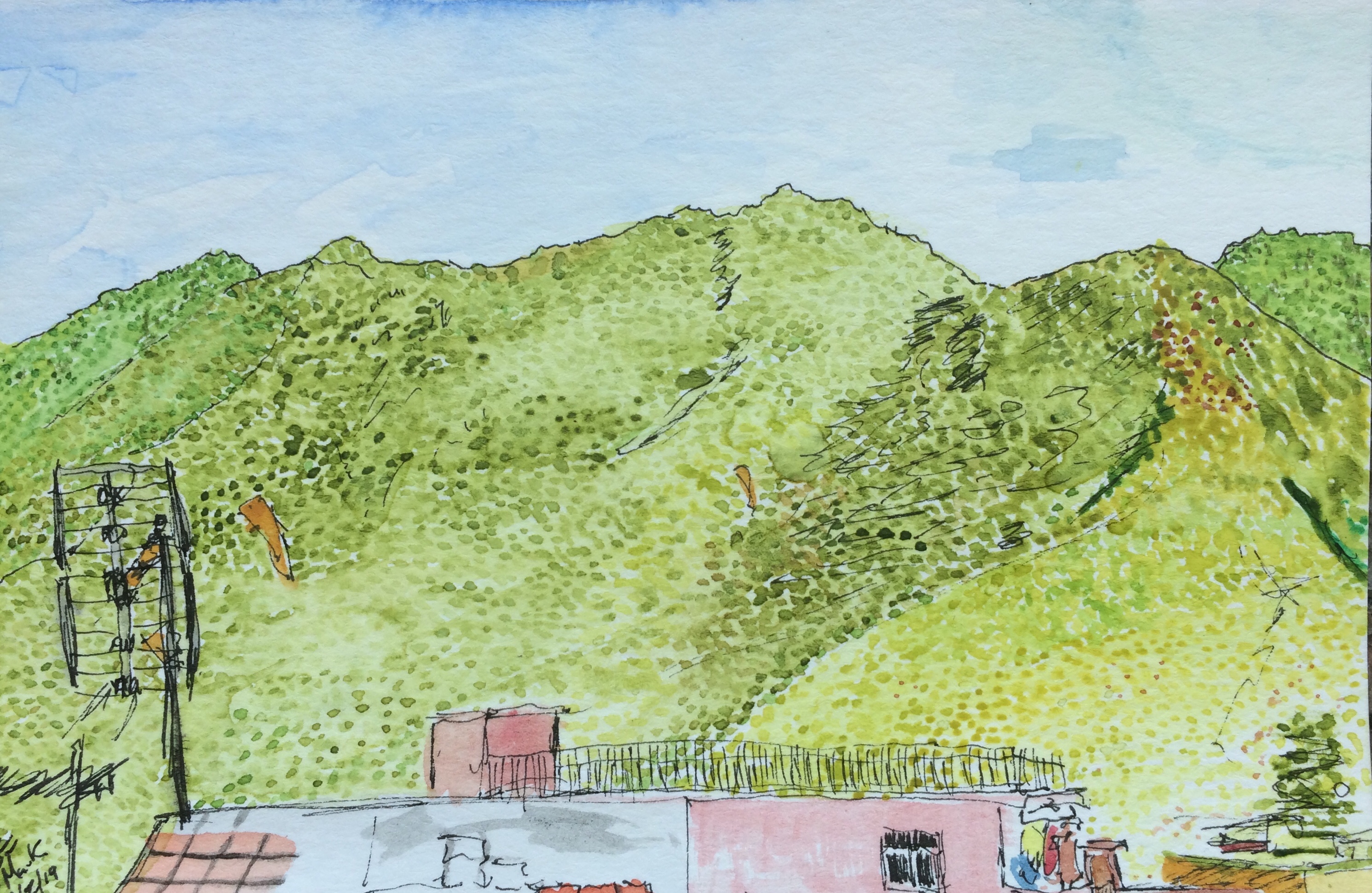 Watercolour Postcard Hong Kong