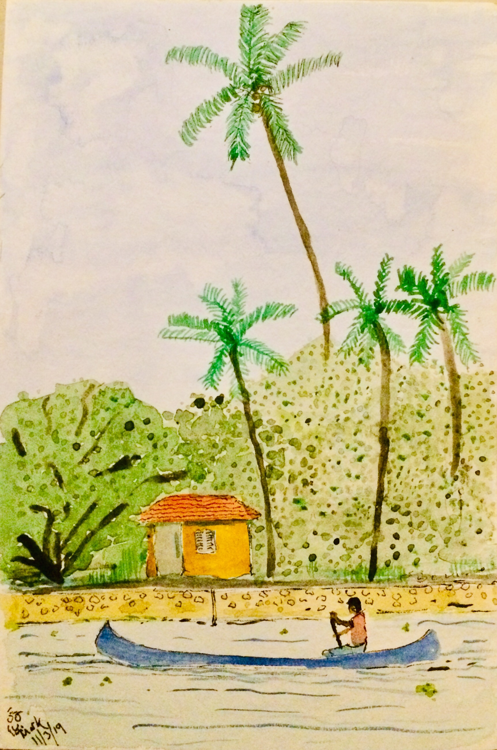 Watercolour postcard 